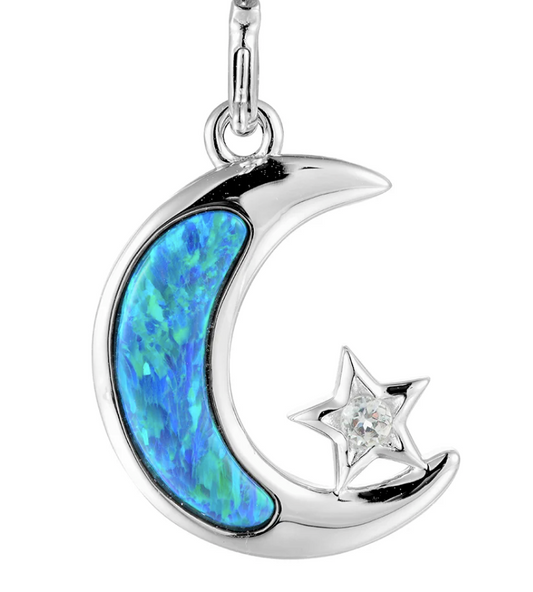 Alamea charm estrella y luna opalo