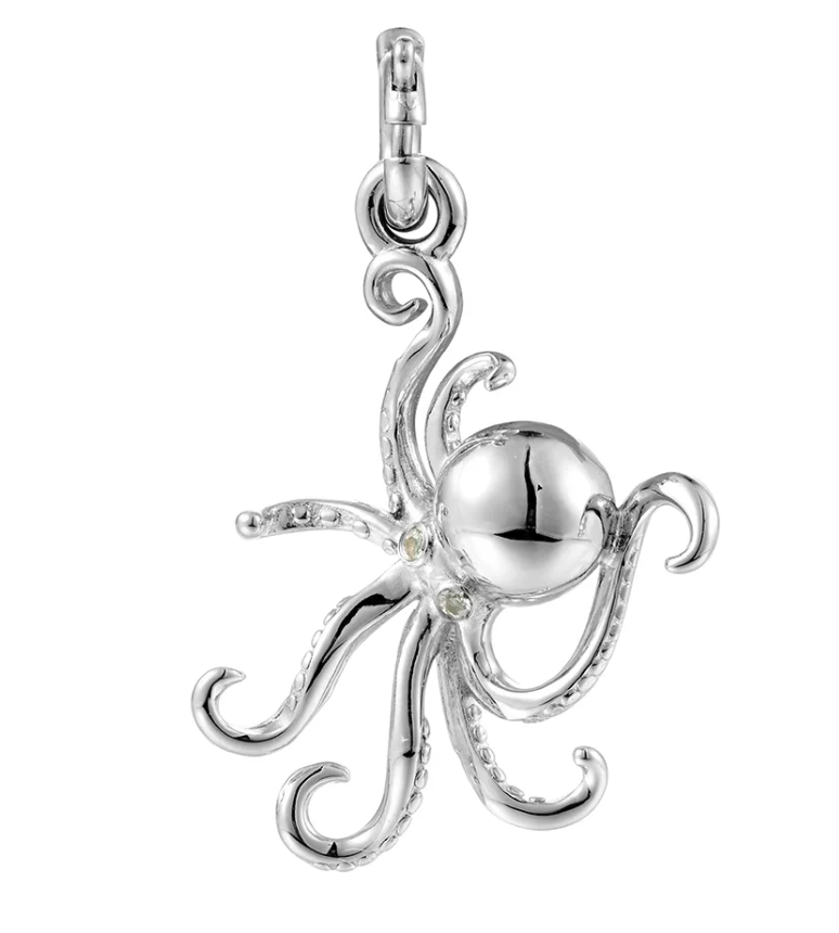 Alamea charm en pulpo plata