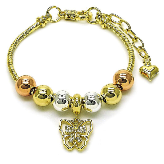 Pulsera tricolor mariposa