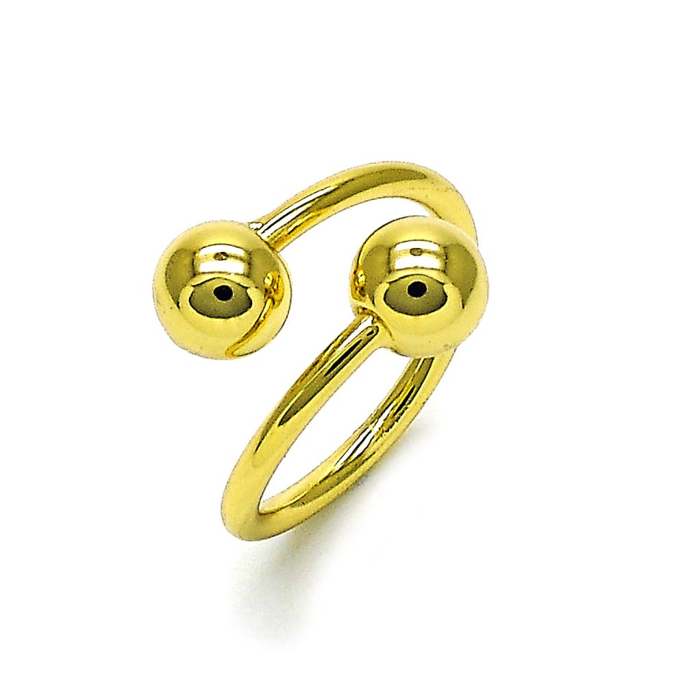 Adjustable laminated gold ring