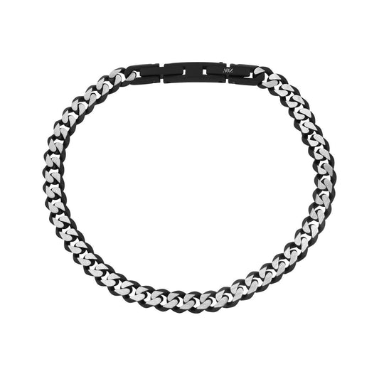 Bracelet Black and Steel Cuban