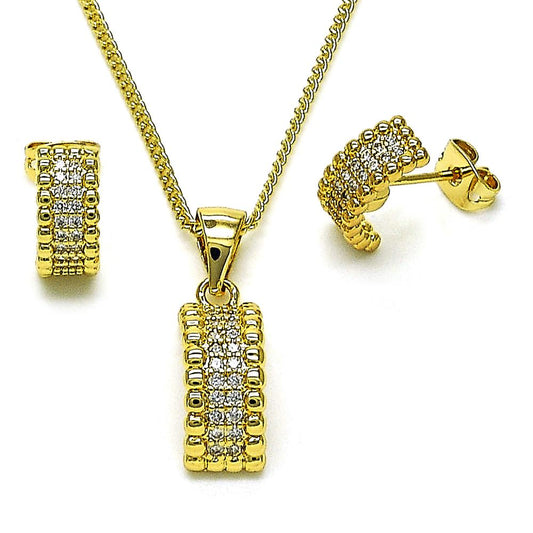 Set colgante micropavé blanco
