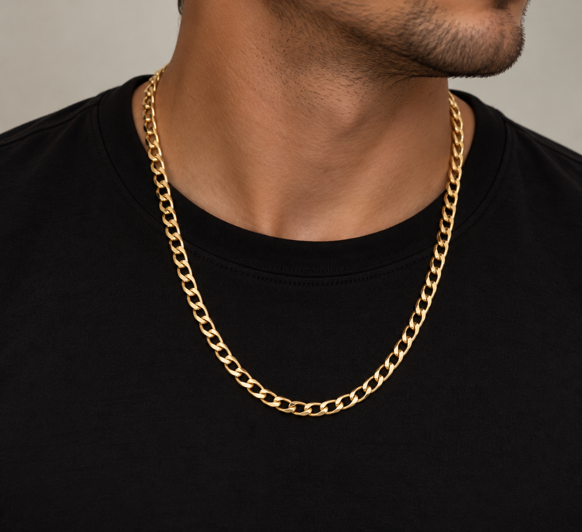 Cadena Oro 10kt Cubana 3.7mm, 20"