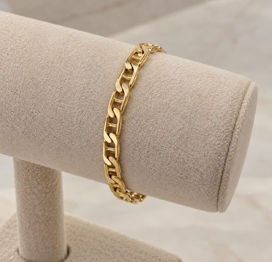 Pulsera Oro 10kt Gucci Flat 3.5mm 8”