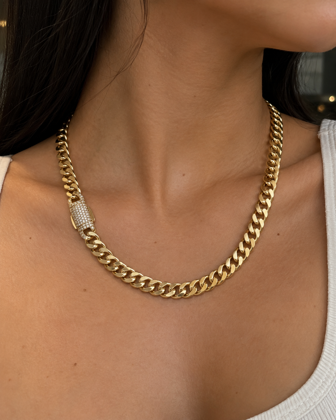 Cadena Oro 10kt Mónaco Miami Cuban 4.7mm, 16"