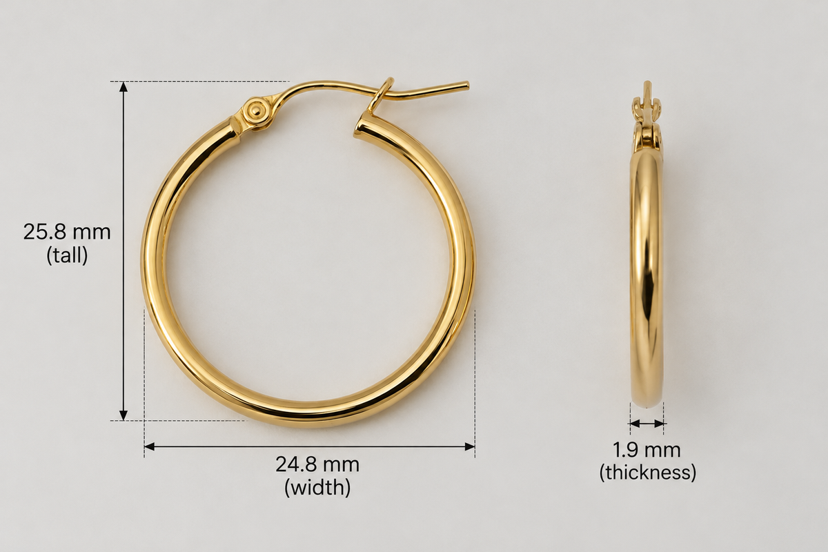 Argolla Oro 10kt Lisa Clásicas Medium