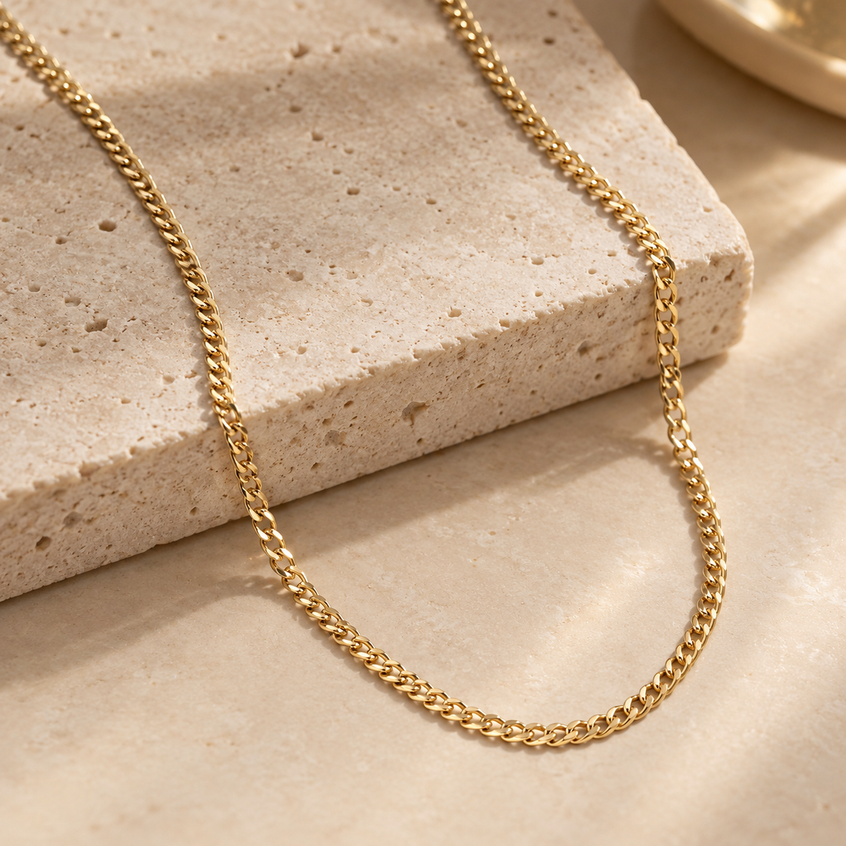 Cadena Oro 10kt Cubana Inflada 2mm, 16"