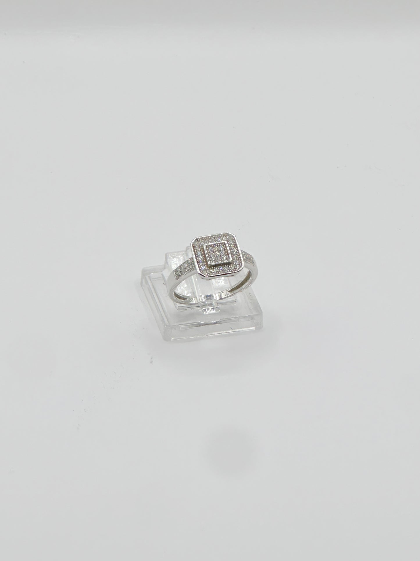 Sortija de Matrimonio Mujer, Size 6, Micro Pave Zirconia Plata 925