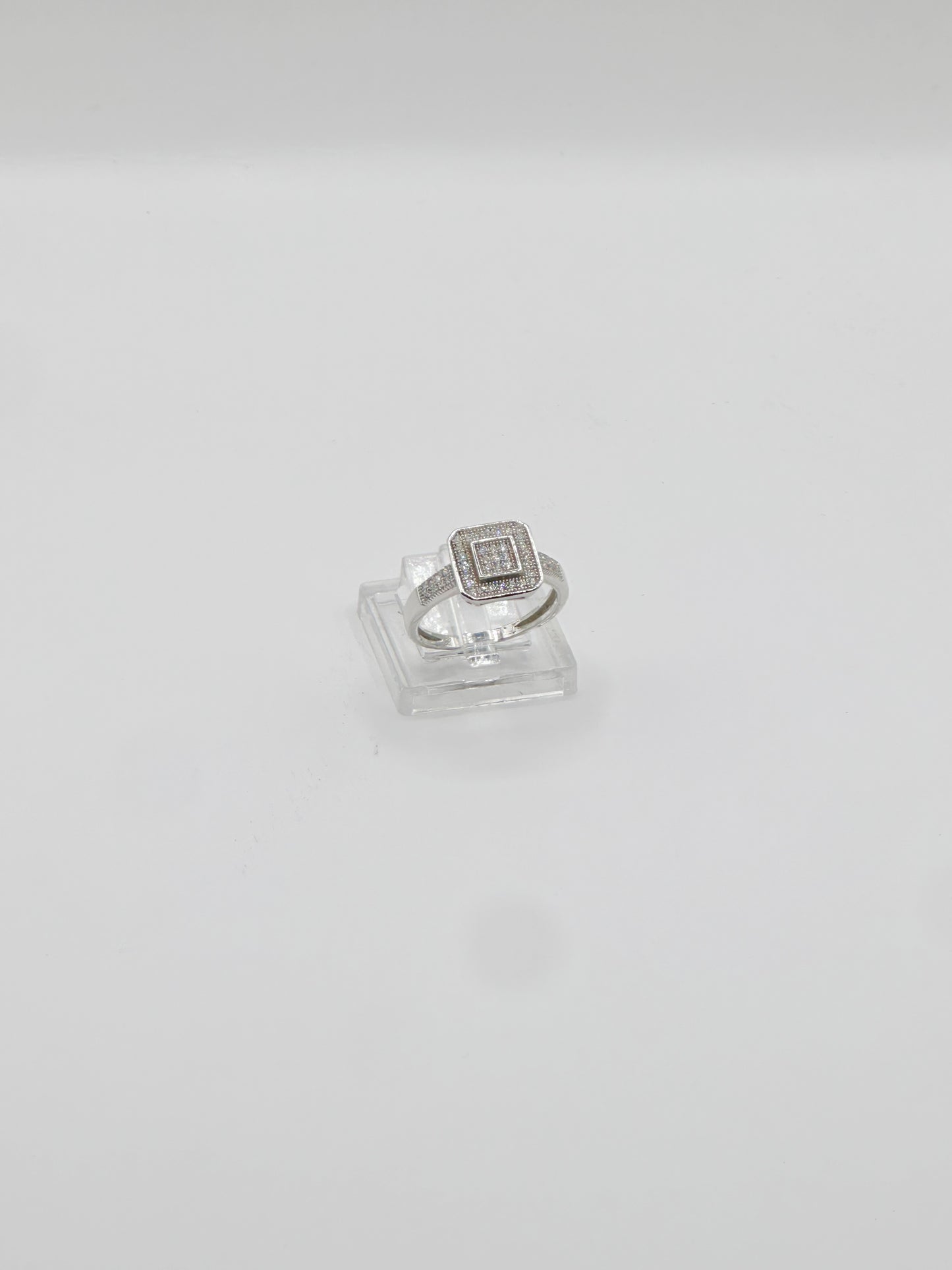 Sortija de Matrimonio Mujer, Size 6, Micro Pave Zirconia Plata 925