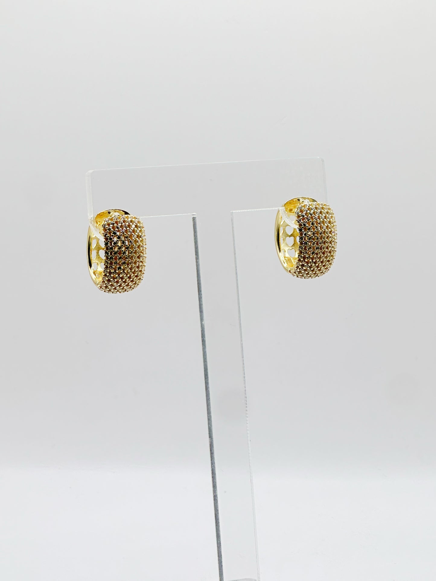 Pantallas Hoops Ovaladas, White Zirconia, 20mm, Plata 925