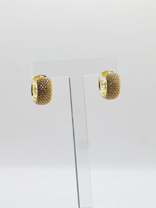 Pantallas Hoops Ovaladas, White Zirconia, 20mm, Plata 925