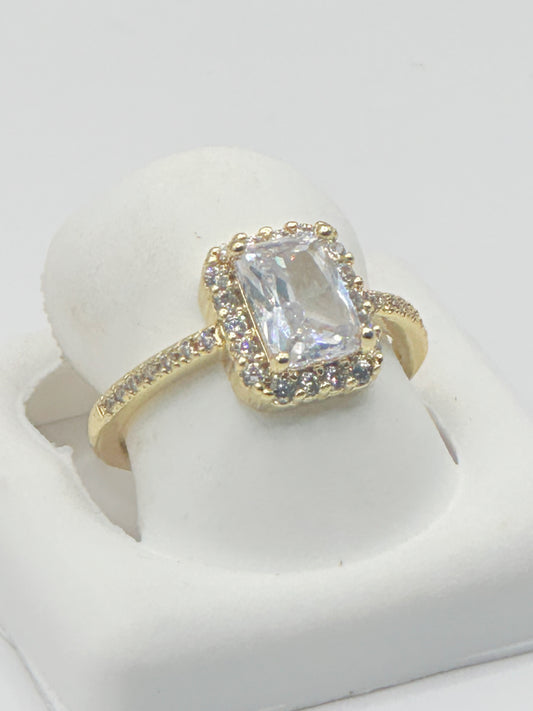 Square Fancy Ring Adjustable Gold Filled
