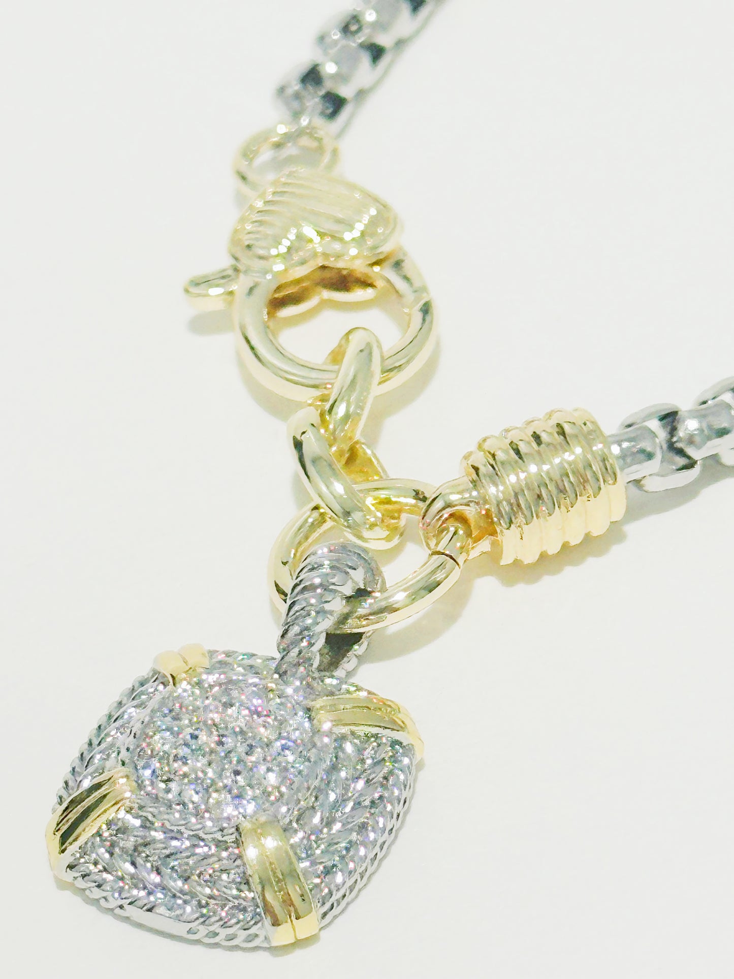 Pulsera Bicolor con Charm Pavé