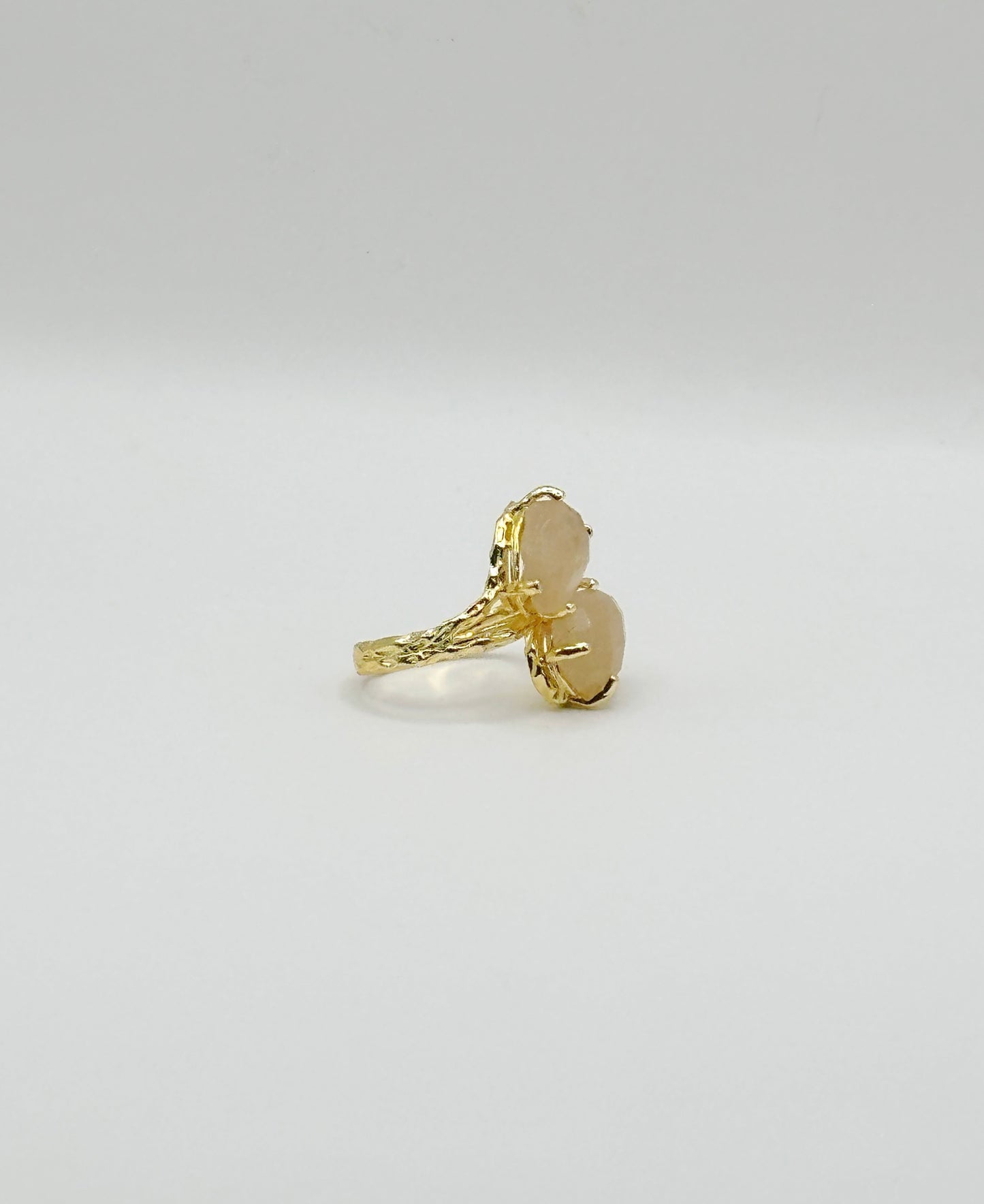 Sortija One Size, Cuarzo Rutilado Ovalado, Brass