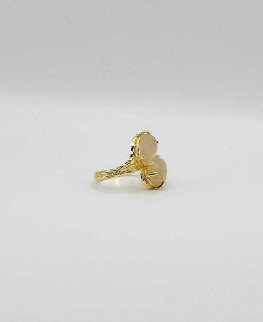 Sortija One Size, Cuarzo Rutilado Ovalado, Brass