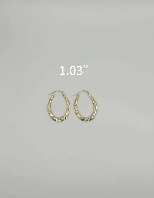 Argolla Ovalada Light Twist 10kt