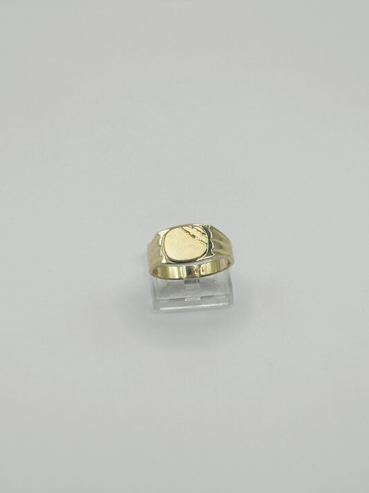 Anillo con Relieve Clásico 10kt