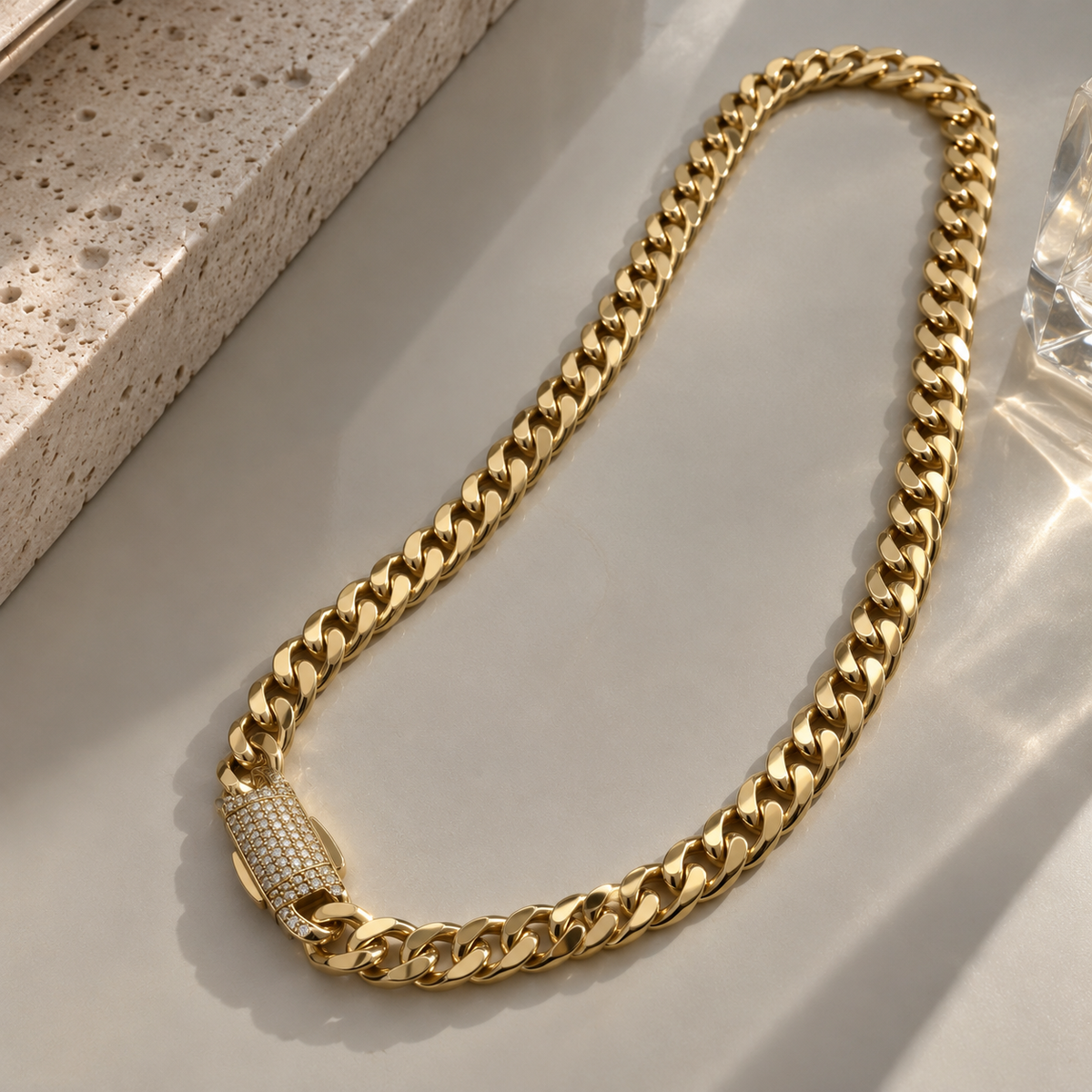 Cadena Oro 10kt Mónaco Miami Cuban 4.7mm, 16"