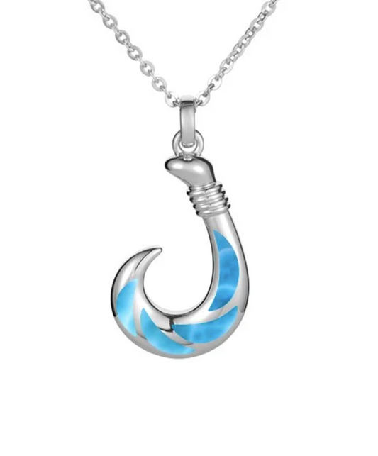 Alamea Larimar Fishhook Pendant