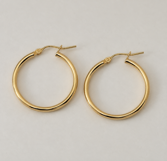 Argolla Oro 10kt Lisa Clásicas Medium