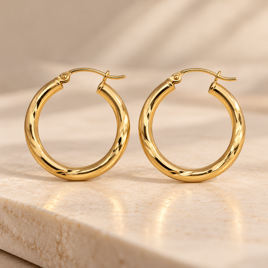Argolla Oro 10kt Relieve Medium