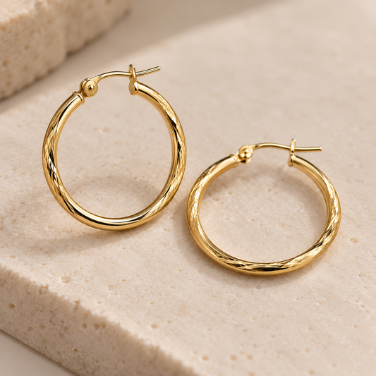 Argolla Oro 10kt Lisa Clásicas Relieve Medium