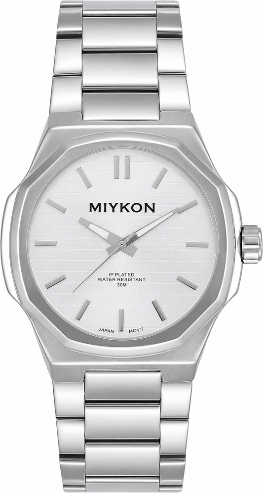 Miykon Clásico Plateado Hombre Stainless Steel