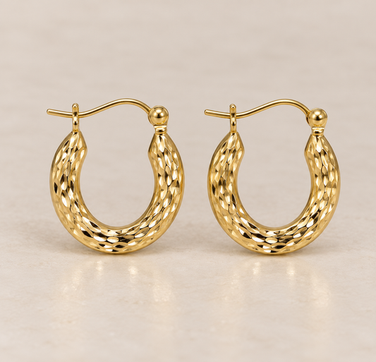 Argolla Oro 10kt Ovalada Relieve
