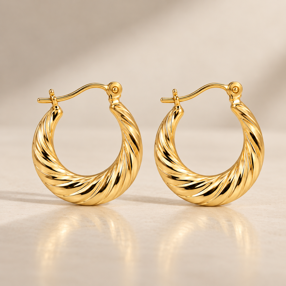 Argolla Oro 10kt Twist Medium