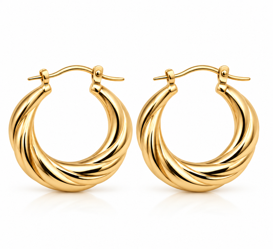 Argolla Oro 10kt Efecto Twist
