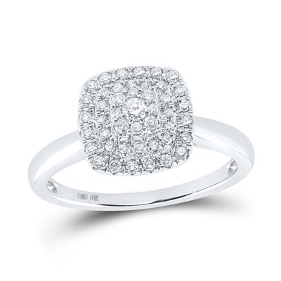 1/3 CT Diamond Ring in 10k White Gold