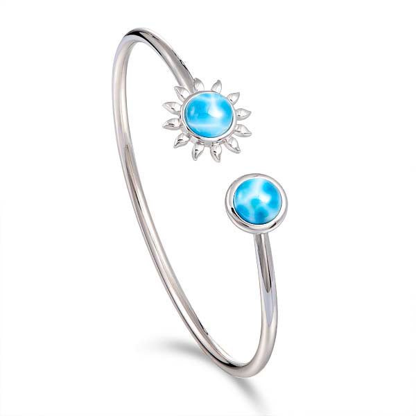 Larimar Sunflower Bracelet