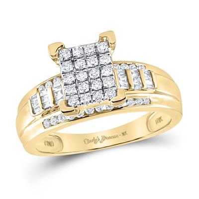 1/2 CT Diamond Ring in 10k Yellow Gold