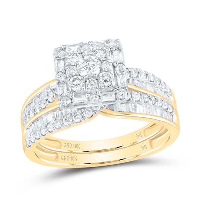 1 CT Diamond Wedding Ring in 10k Yellow Gold