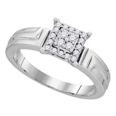 1/5 CT Diamond Ring in 10k White Gold