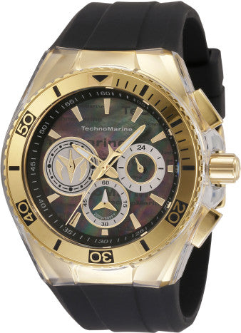 TechnoMarine Cruise California 46mm Gold With Black Strap