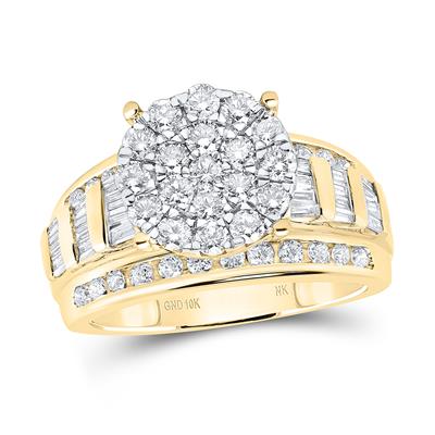 1 1/2 CT Diamond Wedding Ring in 10k Yellow Gold