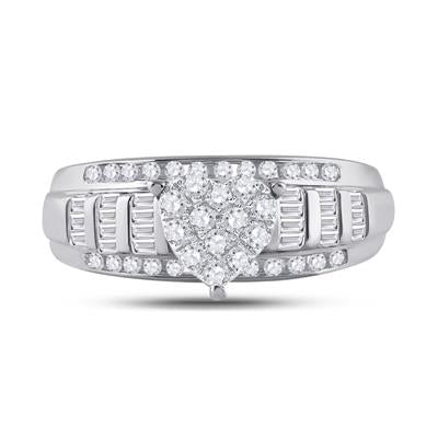 1/2 CT Diamond Ring in 10k White Gold