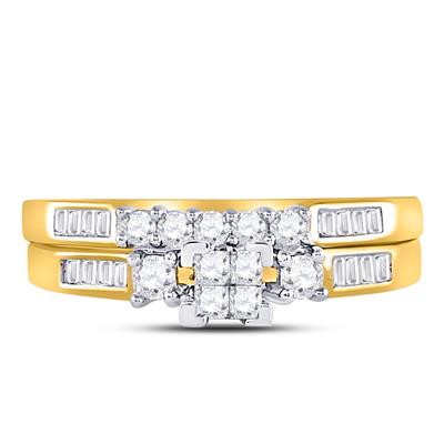 1/2 CT Diamond Wedding Ring in 10k Yellow Gold