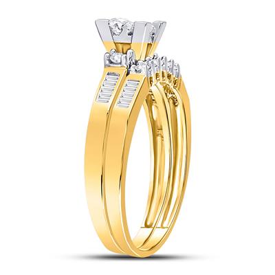 1/2 CT Diamond Wedding Ring in 10k Yellow Gold