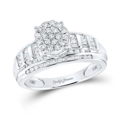 1/2 CT Diamond Ring in 10k White Gold