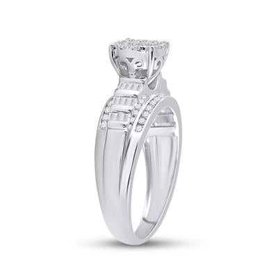 1/2 CT Diamond Ring in 10k White Gold