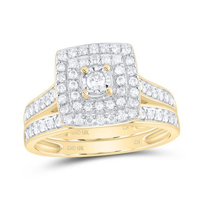 Diamond Weading ring in 10k Yellow Gold