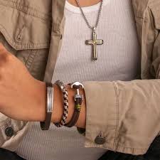Brown Paracord Rope with Steel Anchor Clasp Bracelet
