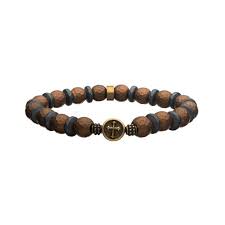 10mm Hematite Stone with Coppertone Silicone String Bracelet