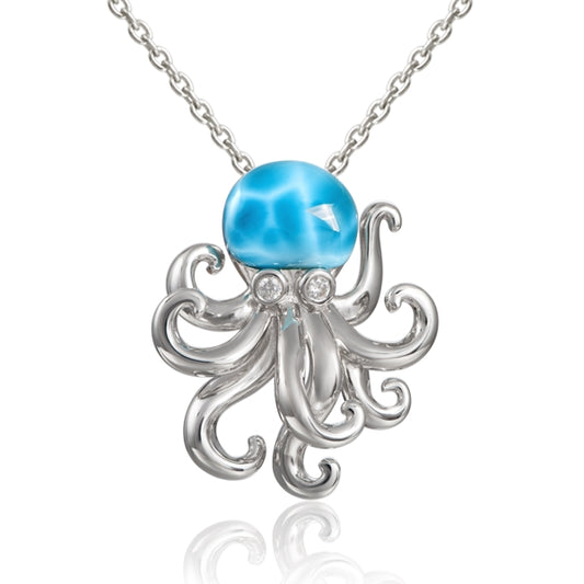 Larimar Octopus Pendant