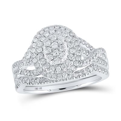 3/4 CT Diamond Wedding Ring in 10k White Gold